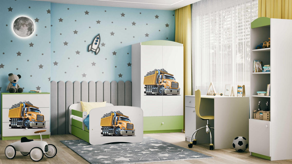 KOMMODE Babydreams Lastwagen 81/81/41 - Grün, Holzwerkstoff (81/81/41cm) - RAUMHIRSCH FURNITURE