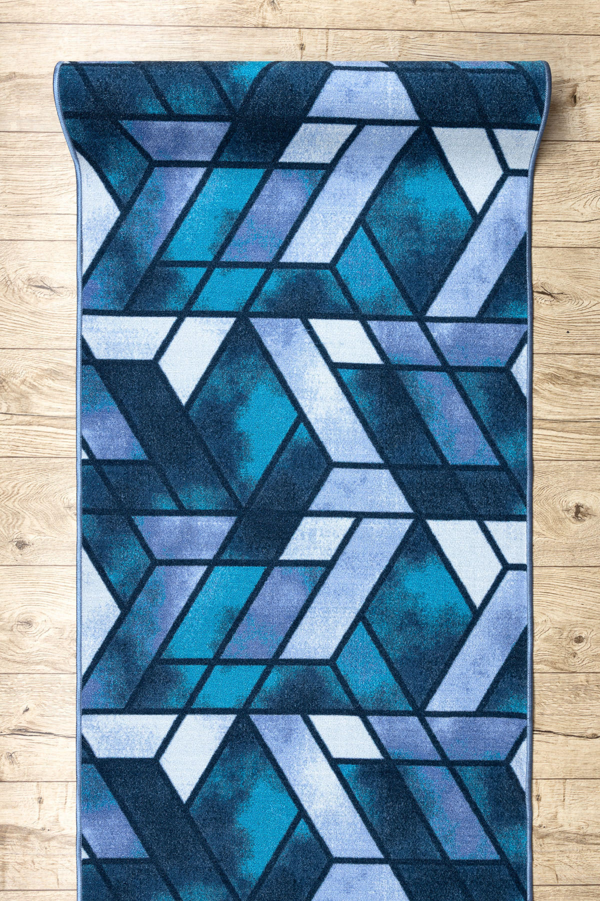 LÄUFER Antirutsch ROMBY 57/100 cm - Blau, Textil (57/100cm) - rugsX