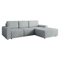 ECKSOFA Bella L, Seite: Rechts - Hellgrau/Schwarz, Holz/Kunststoff (258/168cm) - MIRJAN24