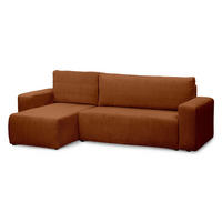 ECKSOFA Kingi Dunkelbraun - Dunkelbraun, Textil (244/142cm)