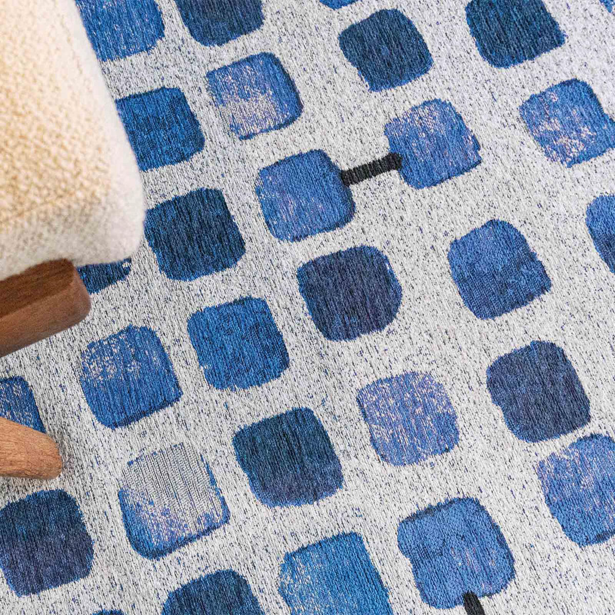 TEPPICH Amparo Blues Craft 240/240 cm - Blau, Textil (240/240cm) - Louis De Poortere