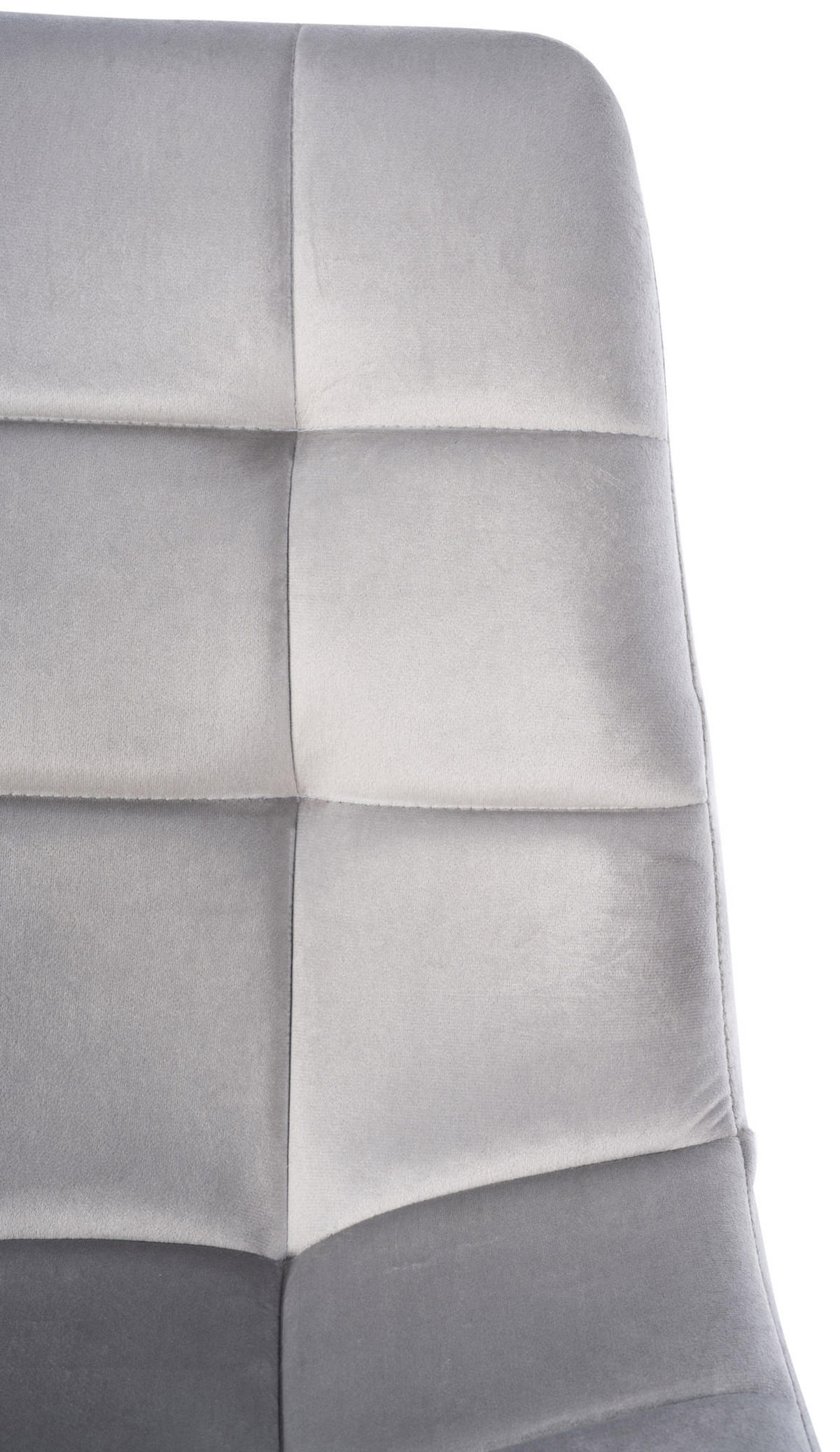 ESSZIMMERSTUHL Atina Samt, Gestell Metall Schwarz Grau - Schwarz/Grau, Textil/Metall (45/84/55cm) - TPFLiving
