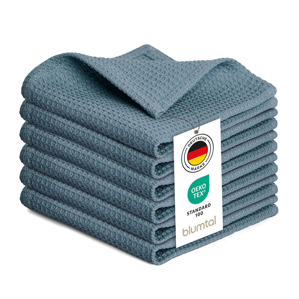 GESCHIRRTÜCHER Frigg 10er-Set, 30/30 cm, Blau - Blau, Textil (30/30cm) - Blumtal