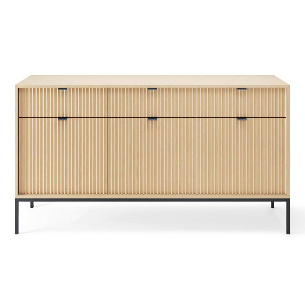 Selsey KOMODA Vellore Dekor dub s černou podnoží 154 cm