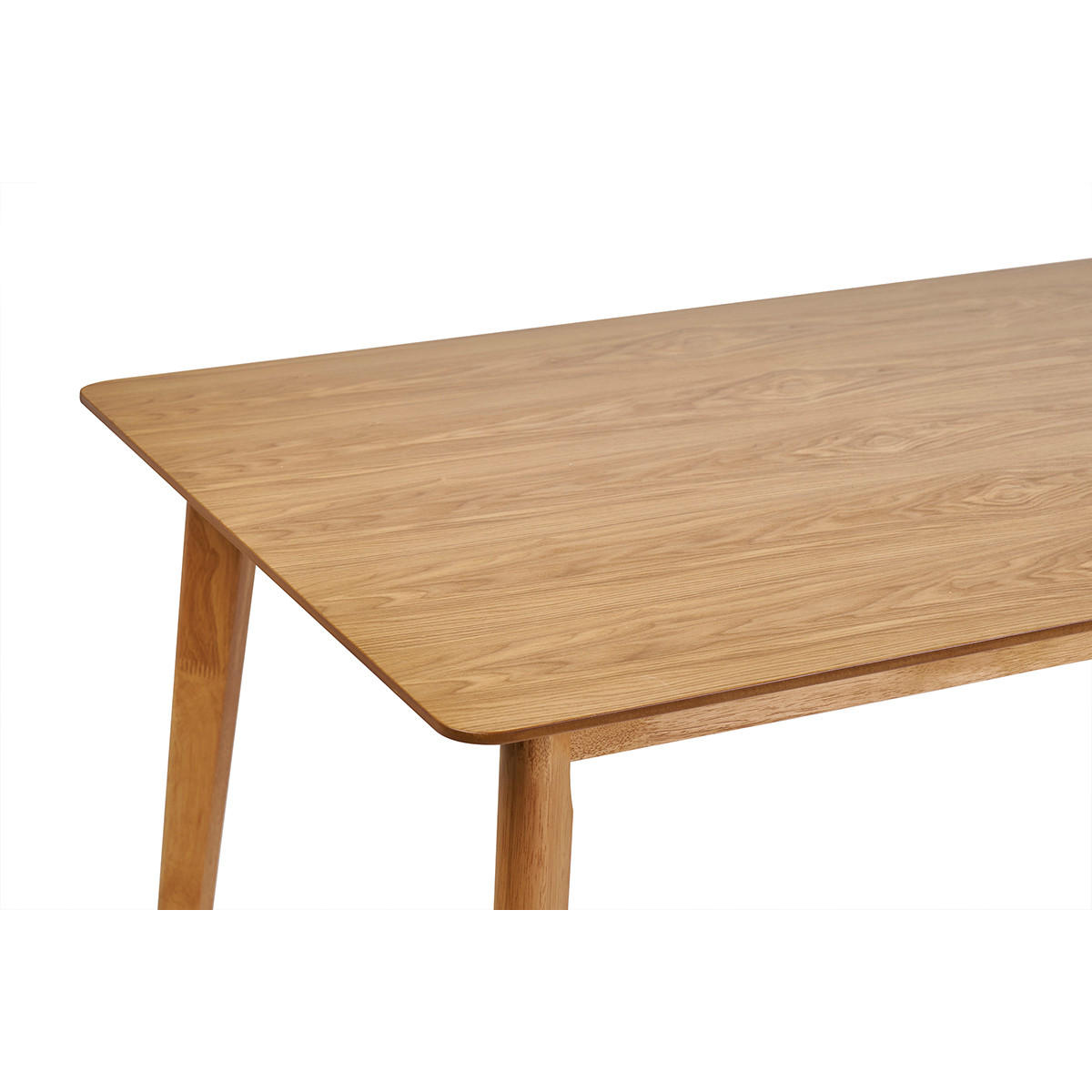 ESSTISCH Eschenfurnier B120 cm ELION - Grün, Holz (120/75/75cm) - Miliboo