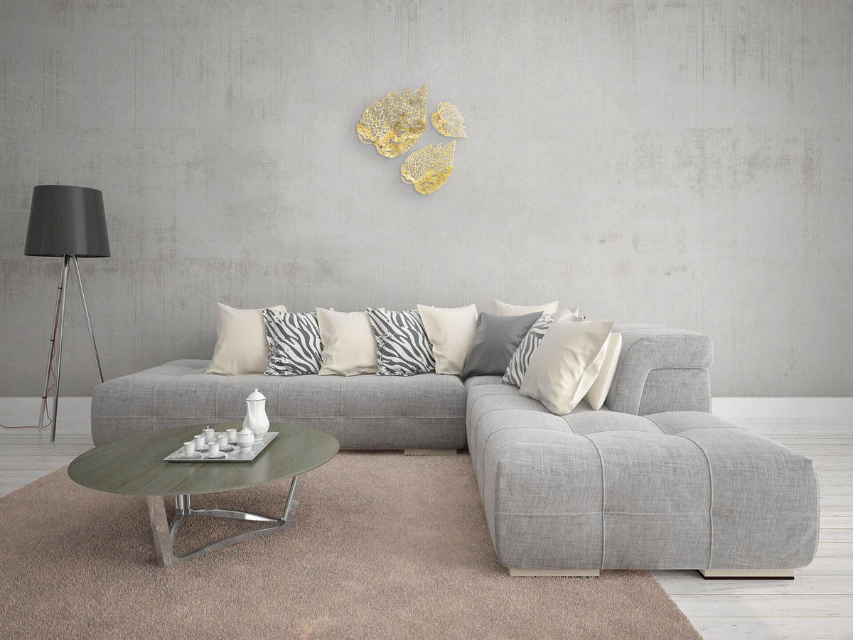 WANDDEKO Gold 60/47 cm - Goldfarben, Metall (3.01/47/2cm) - KUNSTLOFT