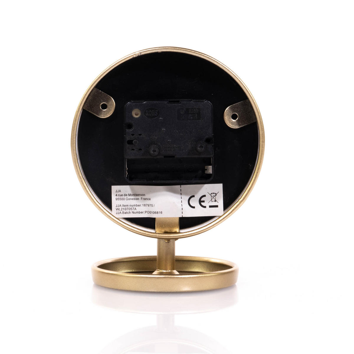 TISCHUHR golden Marion 12/9,5/15 cm - Goldfarben, Metall (9.5/15/12cm) - Atmosphera Createur d´interieur