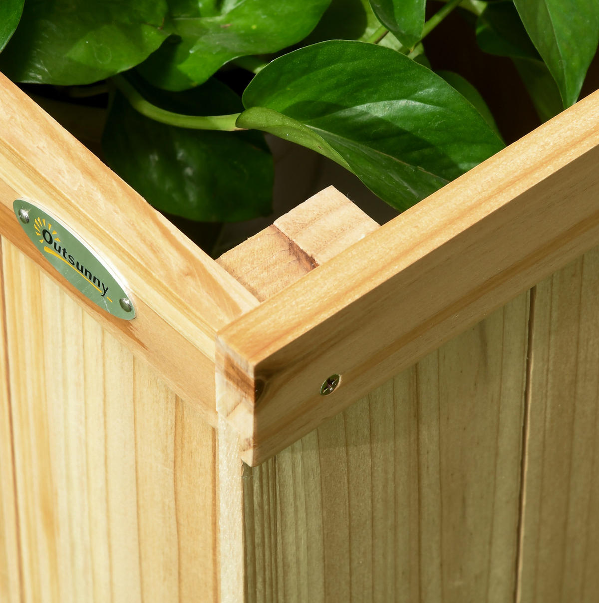 BLUMENKASTEN aus Holz 133x62x165cm in Natur mit klappbarem Spalier - Naturfarben, Holz (62/165/133cm) - Modfu
