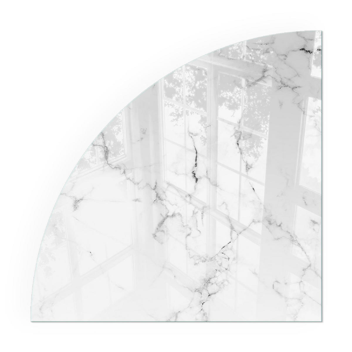 GLASPLATTE für Kamin 100x100 cm - Weiß, Glas (100/100/0.4cm) - TULUP