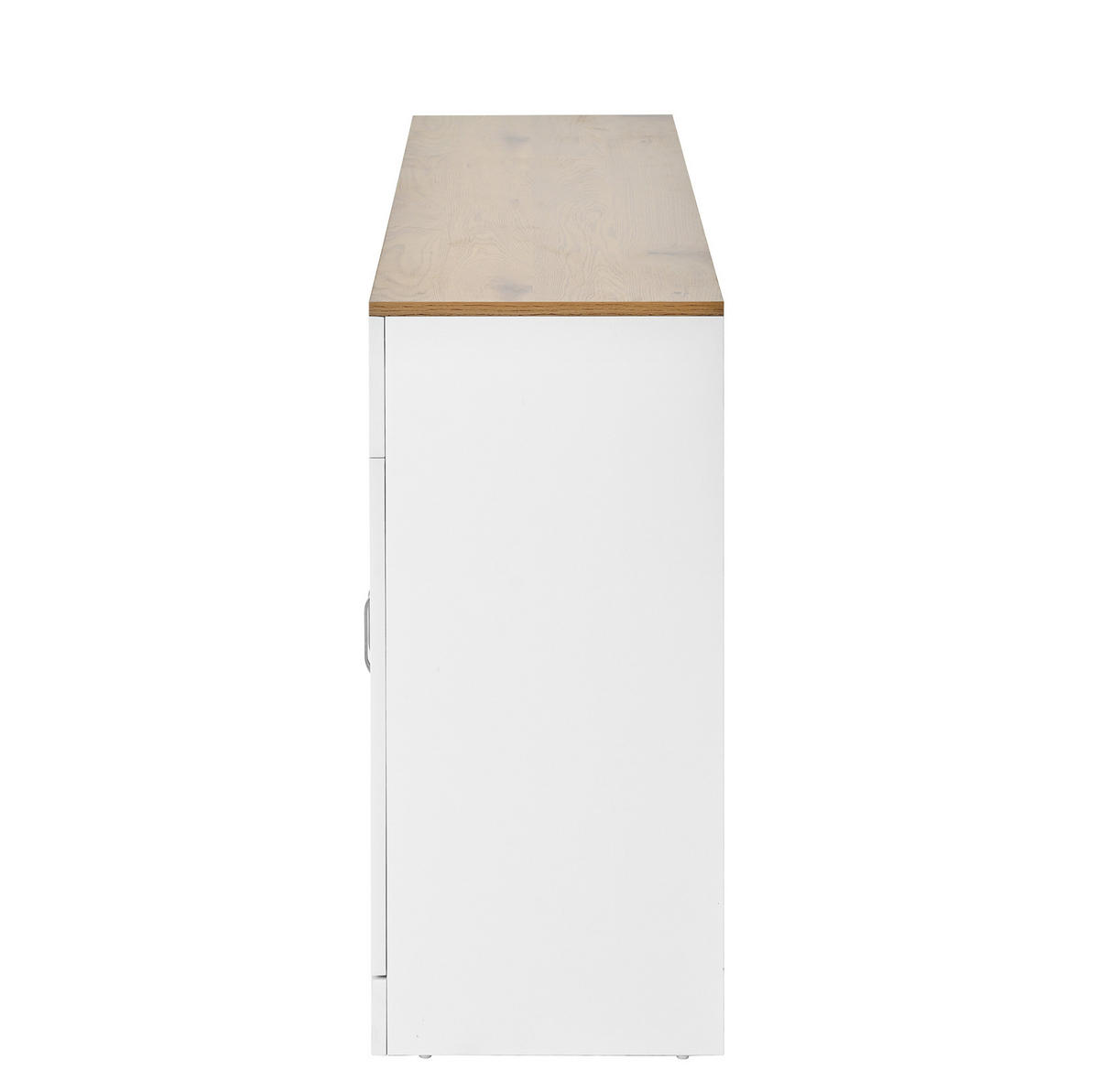 KOMMODE aus Spanplatte 120x35x80,5cm in Weiß mit Soft-Close - Weiß, Holzwerkstoff (120/80.5/35cm) - Modfu