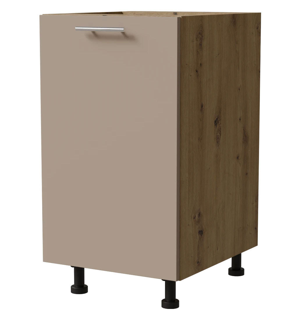 Feldmann-Wohnen Unterschrank Graubraun, Eiche Artisan 45x82x50 cm