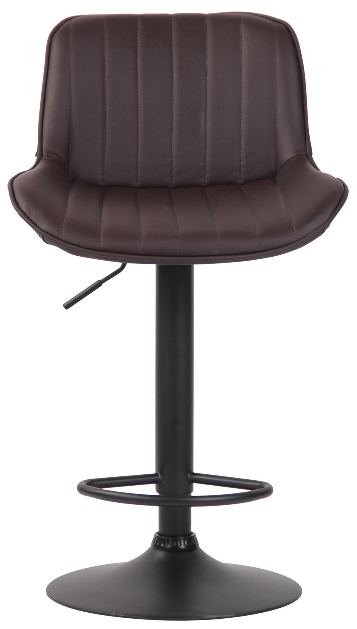 BARHOCKER 2er Set Lentos Kunstleder schwarz braun - Schwarz/Braun, Kunststoff/Metall (50/108/50cm) - TPFLiving