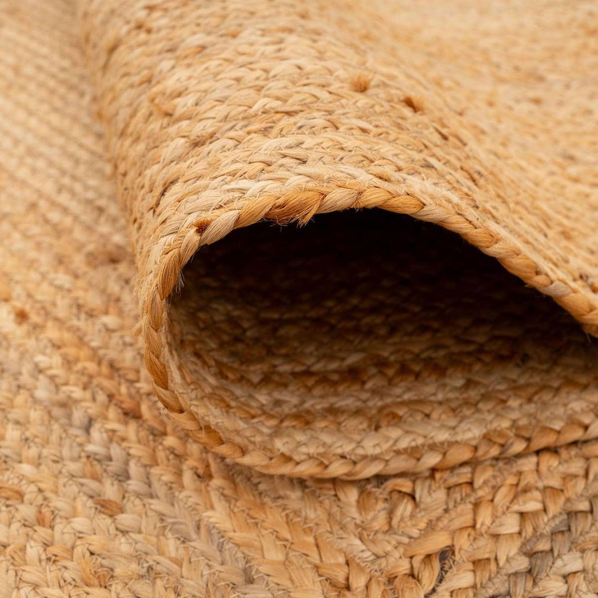 TEPPICHLÄUFER JUTETEPPICH Jute Braided Althea Beige - Beige, Textil (60/800cm) - Kukoon Rugs