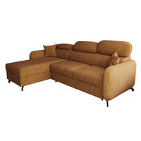 ECKSOFA L Form Ribella 5 Bernstein 265/180/100 cm Links mit Schlaffunktion - Gelb/Schwarz, Textil/Metall (180/265cm) - AX Living