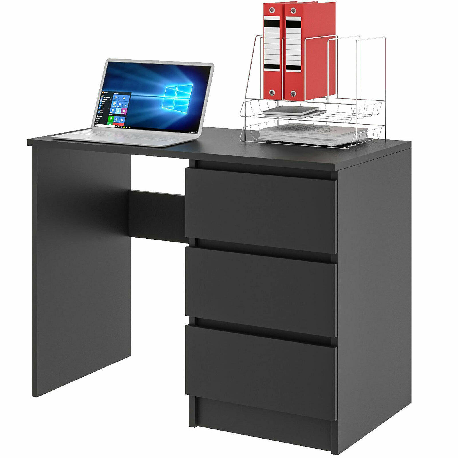 COMPUTERTISCH Bella B1 czarny mat - Schwarz, Holzwerkstoff (50/90/76cm) - roe furniture