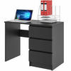 COMPUTERTISCH Bella B1 czarny mat - Schwarz, Holzwerkstoff (50/90/76cm) - roe furniture