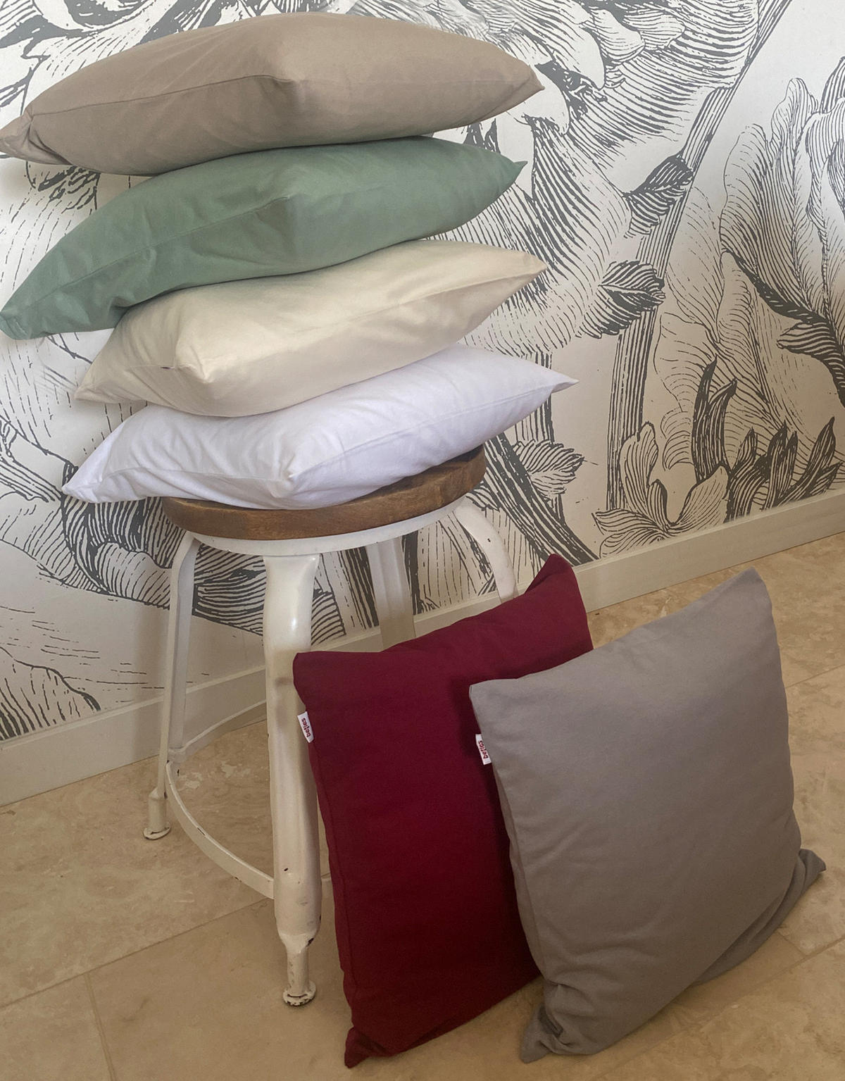 KISSENHÜLLE BasicSoft plaza-taupe 100% Baumwoll-Jersey 40/80 cm - Taupe, Textil (40/80cm) - beties Heimtextil