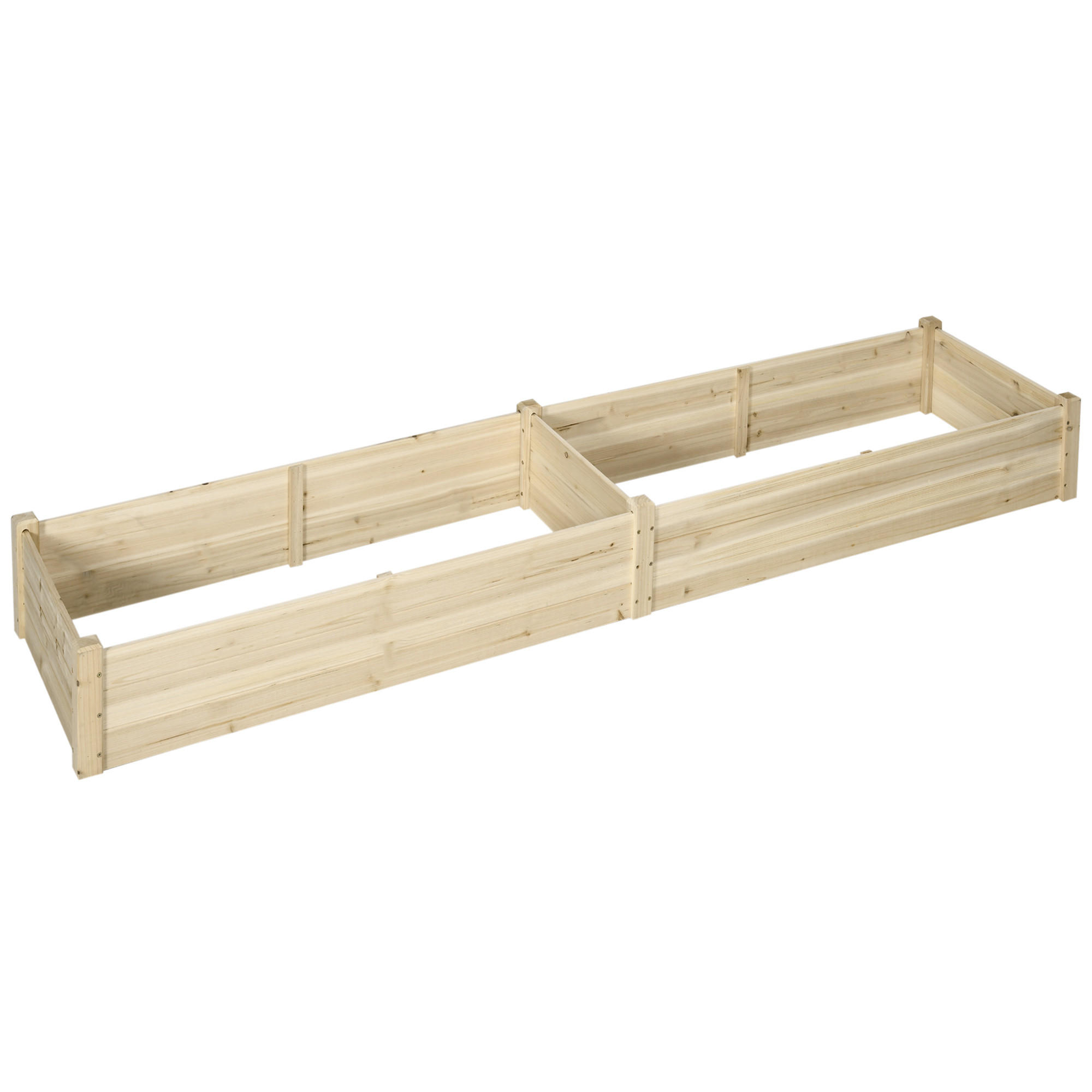 GARTENBEET, Naturfarben - Naturfarben, Holz (61.5/27/244cm) - Outsunny