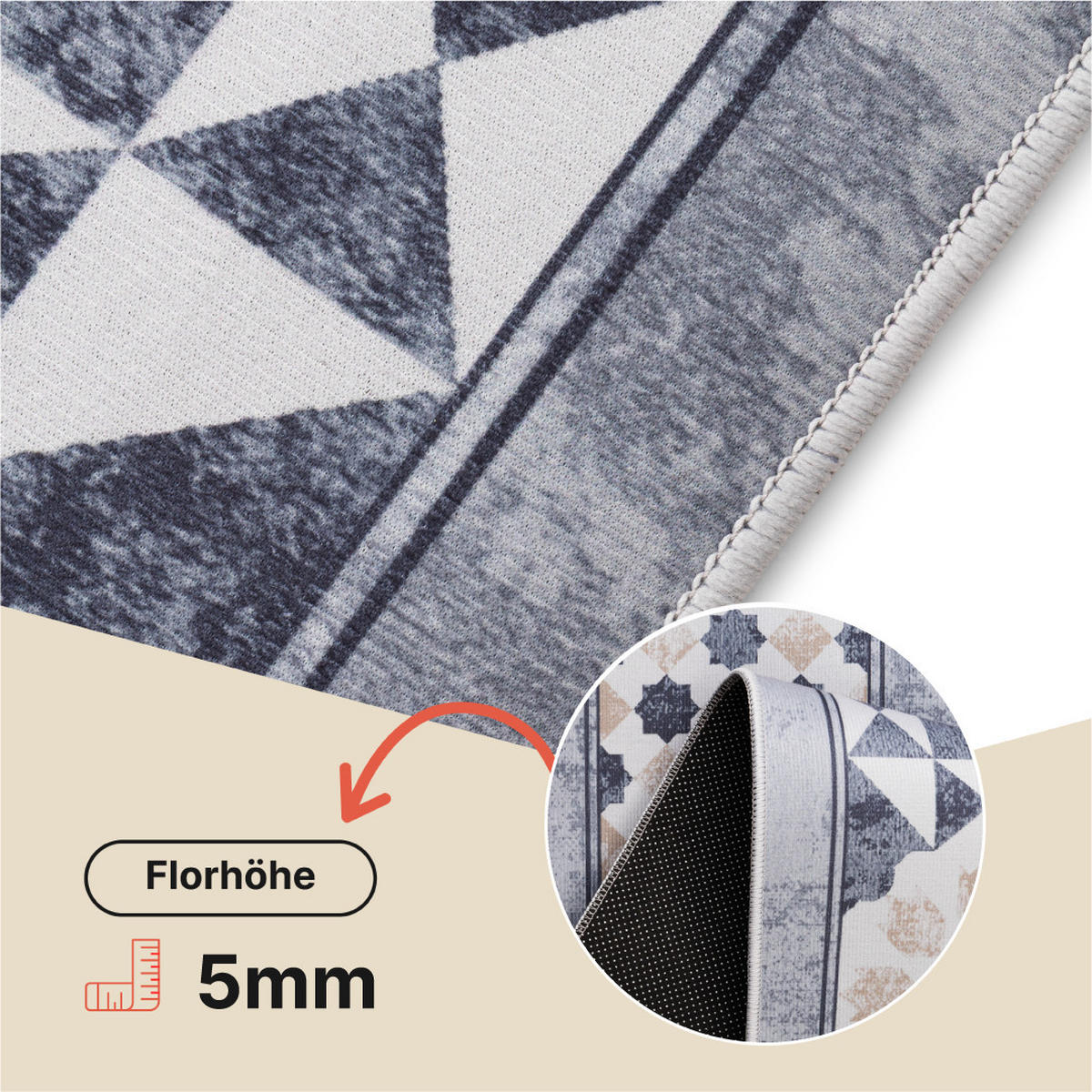 TEPPICH NORA Grau 100/200 cm - Grau, Textil (100/200cm) - Tapiso
