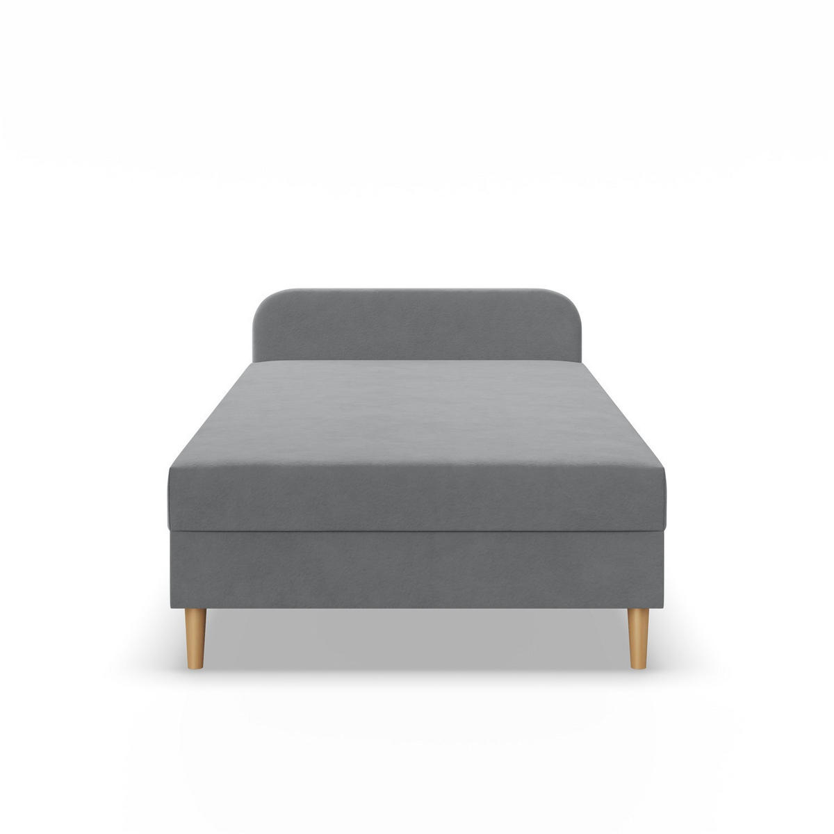 BOXBETT MIT KOPFTEIL 80x200 CASPE, Grau - Grau, Textil (80/200cm) - Mebligo