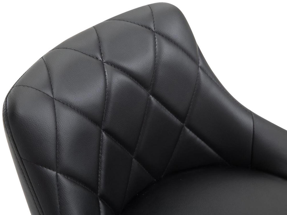 BARHOCKER Lazius, Gestell Metall in Chromoptik, Kunstleder Schwarz - Chromfarben/Schwarz, Kunststoff/Textil (46/100/49cm) - TPFLiving