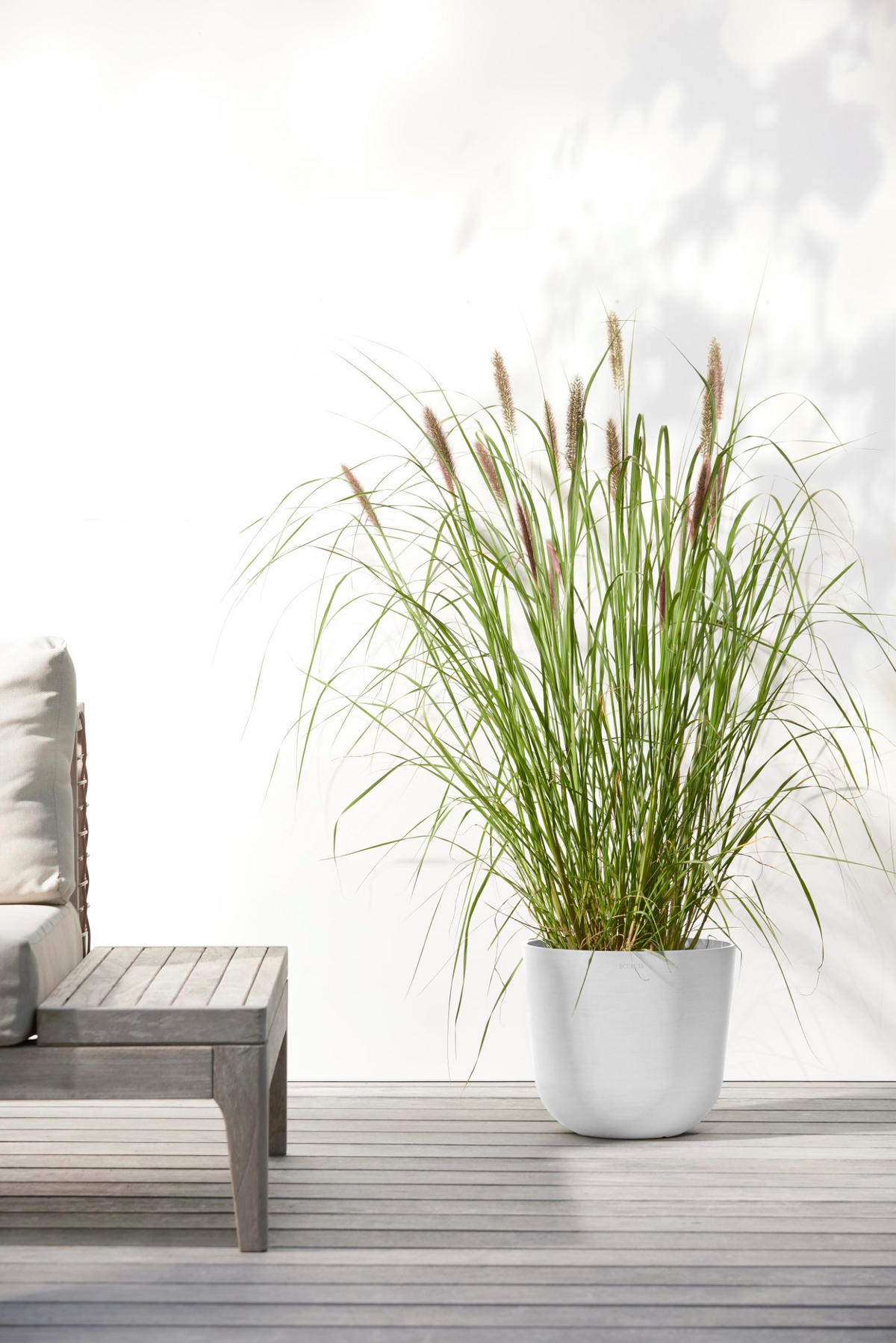 BLUMENTOPF mit Wasserreservoir Oslo 25/21,4 cm Weiß - Weiß, Kunststoff (25/21.4cm) - Ecopots