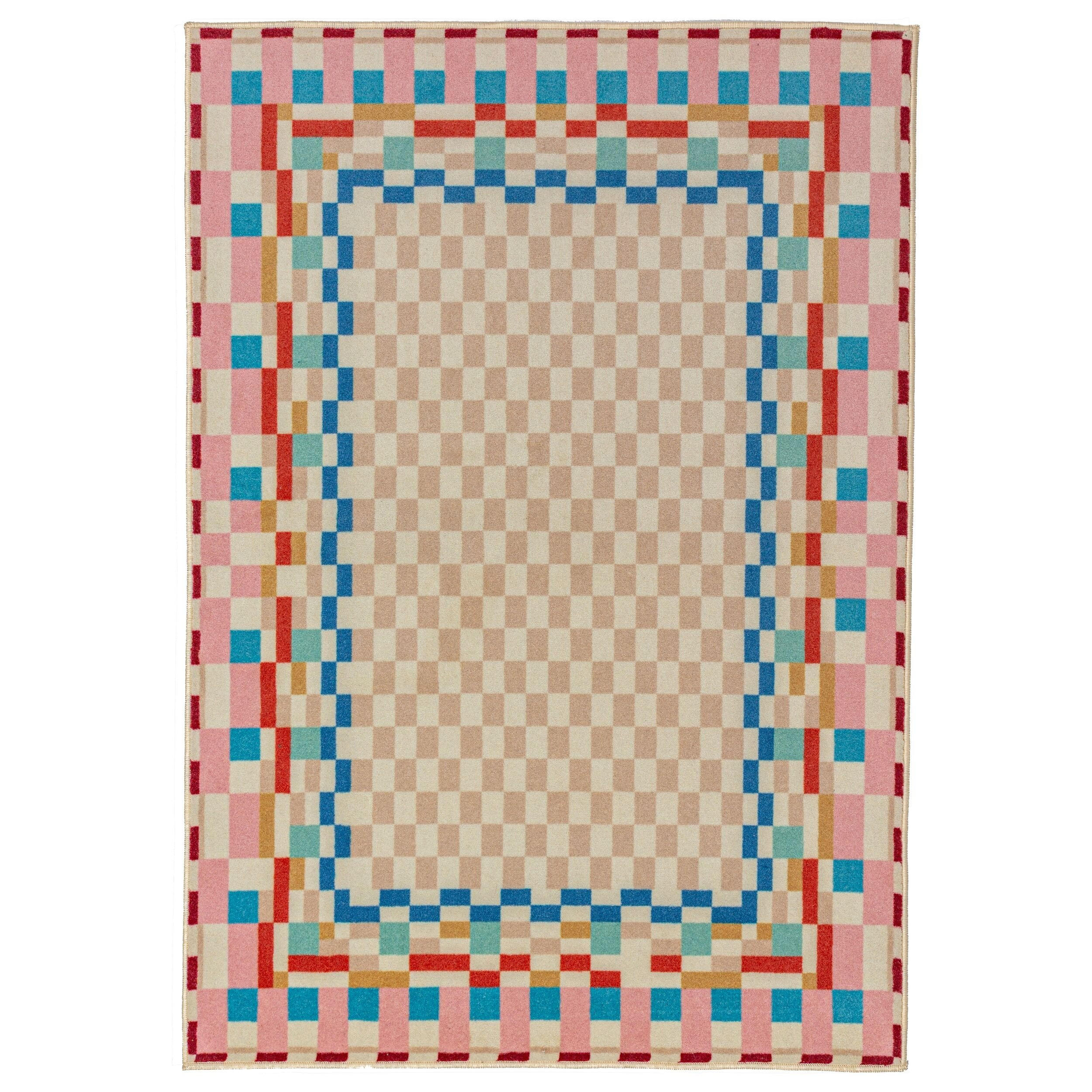 WOLLTEPPICH DAHLIA, geometrisch, Bunt, 140 x 200 cm - Multicolor, Textil (140/200cm) - KADIMA DESIGN
