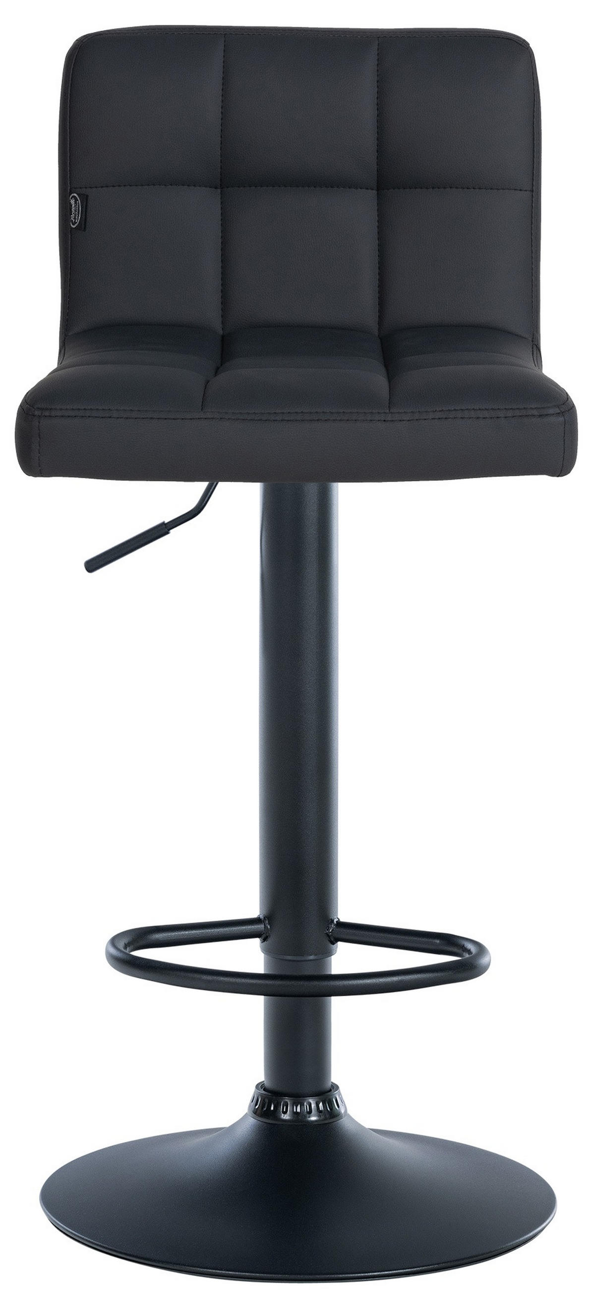 BARHOCKER Lederlook Schwarz - Schwarz, Textil/Metall (40/85/40cm) - CLP