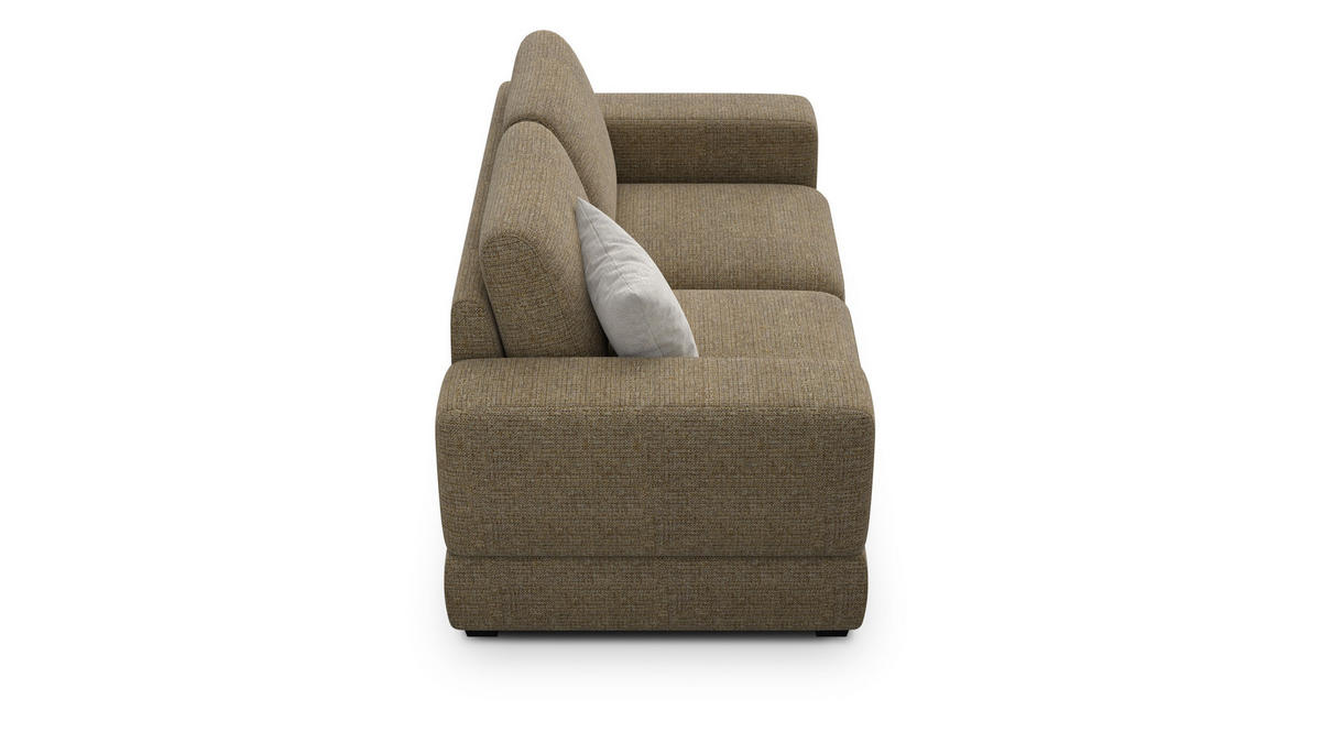 SOFA OTTO 2-Sitzer, taupe - Taupe/Schwarz, Holz/Textil (171/89/98cm) - Courtois Laville