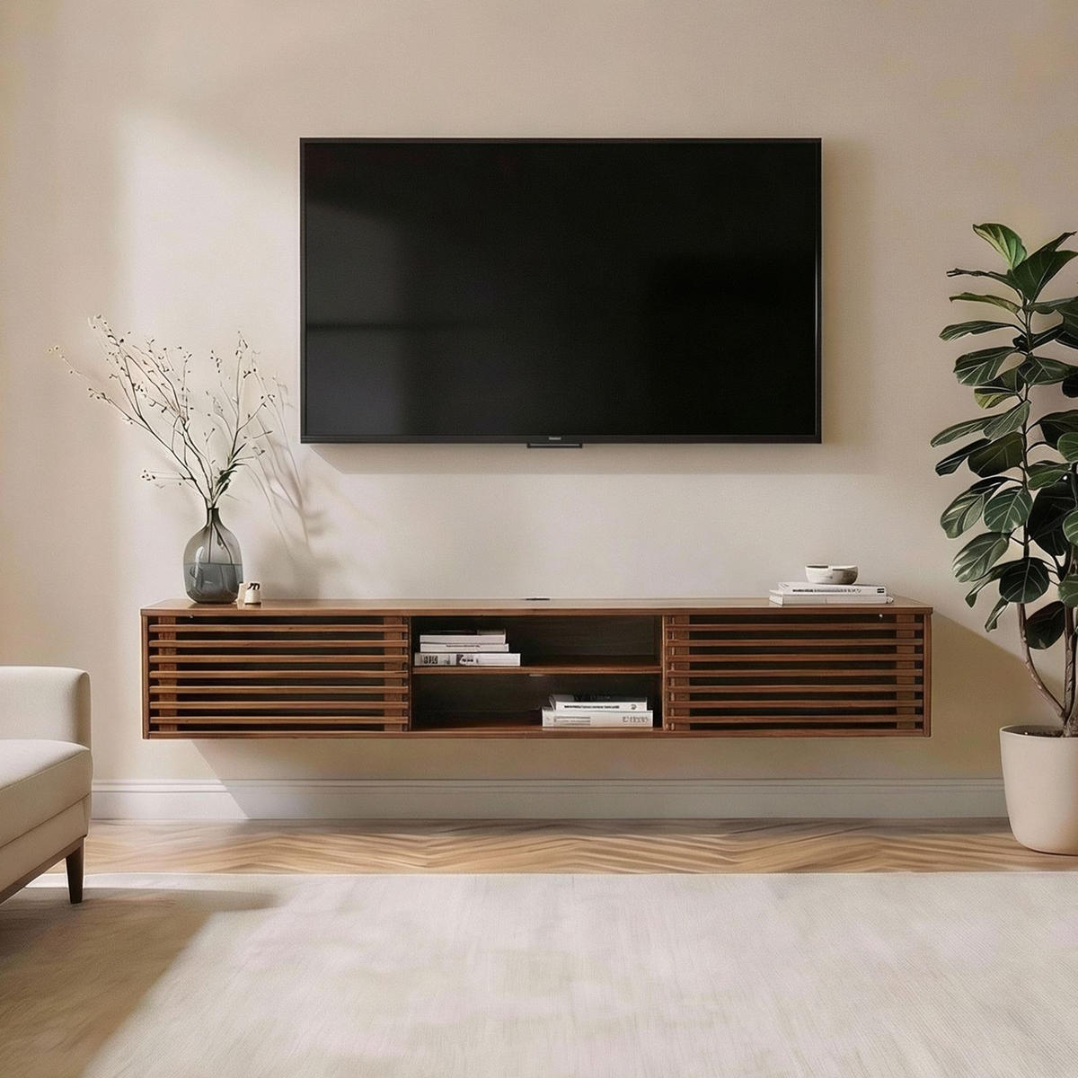 LOWBOARD RIAN Kastanie - Kastanienfarben, Holz (175/30/34cm) - IDIMEX