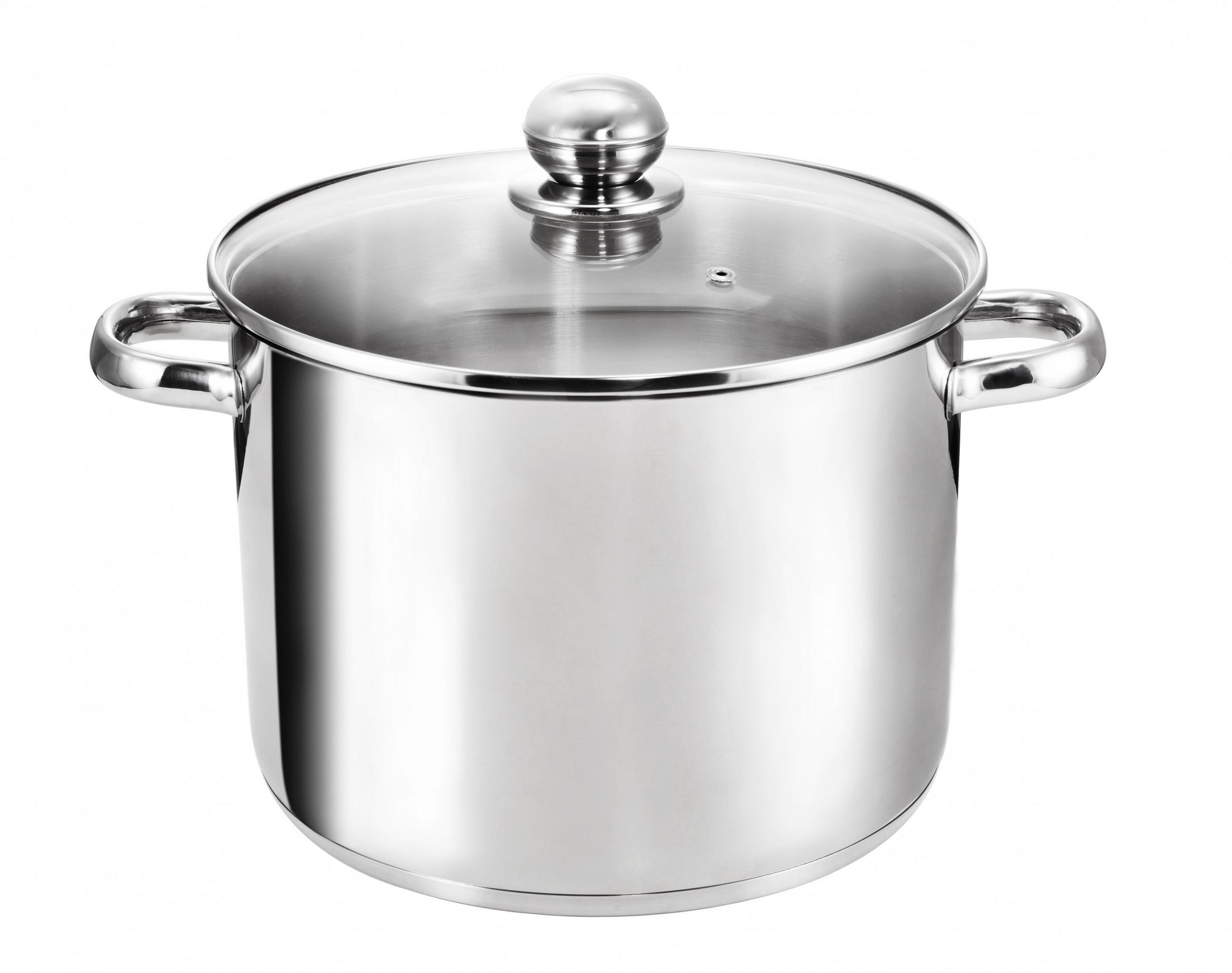 KOCHTOPF Grandis, Edelstahl, Induktion, 10 Liter, Ø 26 cm, Höhe 19 cm - Edelstahlfarben, Metall (26cm) - KOPF