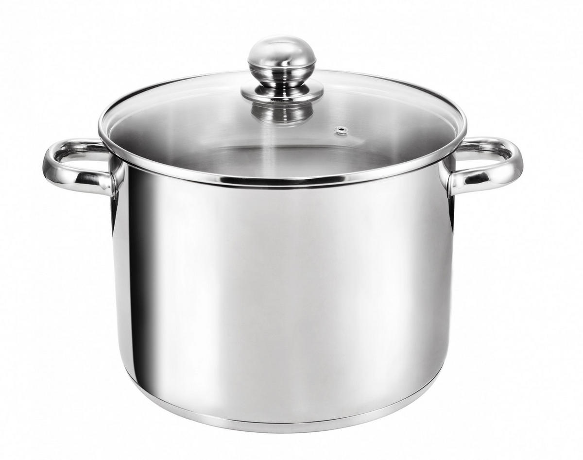 KOCHTOPF Grandis, Edelstahl, Induktion, 10 Liter, Ø 26 cm, Höhe 19 cm - Edelstahlfarben, Metall (26cm) - KOPF