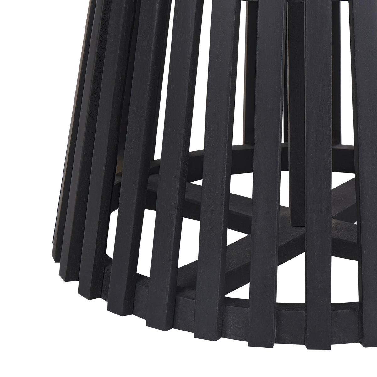 ESSTISCH Akazienholz schwarz 120 cm Mesilla - Schwarz, Holz (120/120/77cm) - Beliani