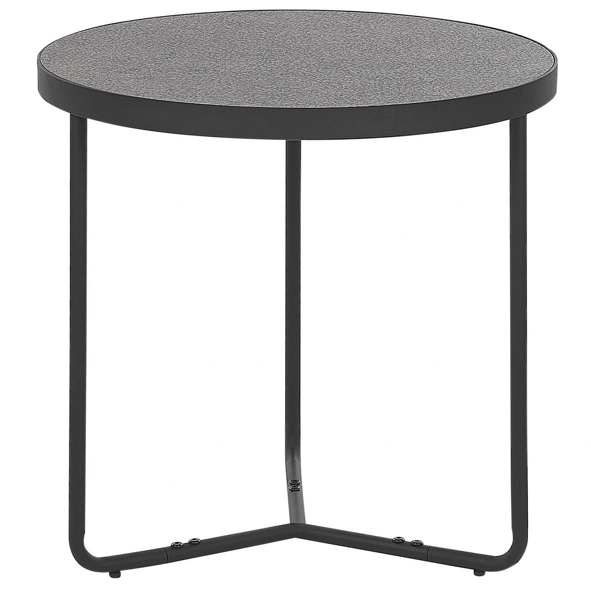 BEISTELLTISCH grau/schwarz 50 cm MELODY Melody - Schwarz/Grau, Holzwerkstoff (50/50/50cm) - Beliani