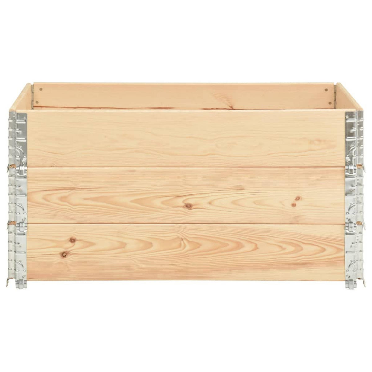 HOCHBEETE 3 Stk. 80x120 cm Kiefer Massivholz - Braun, Holz (80/19/120cm) - furnicato