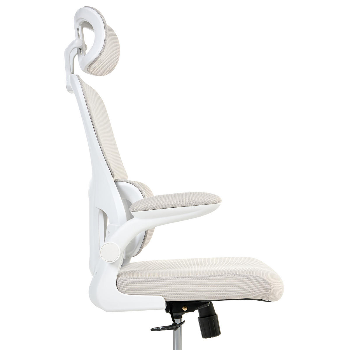 SCAUN DE BIROU bej Solis - bej, material textil (60/121/60cm) - Beliani