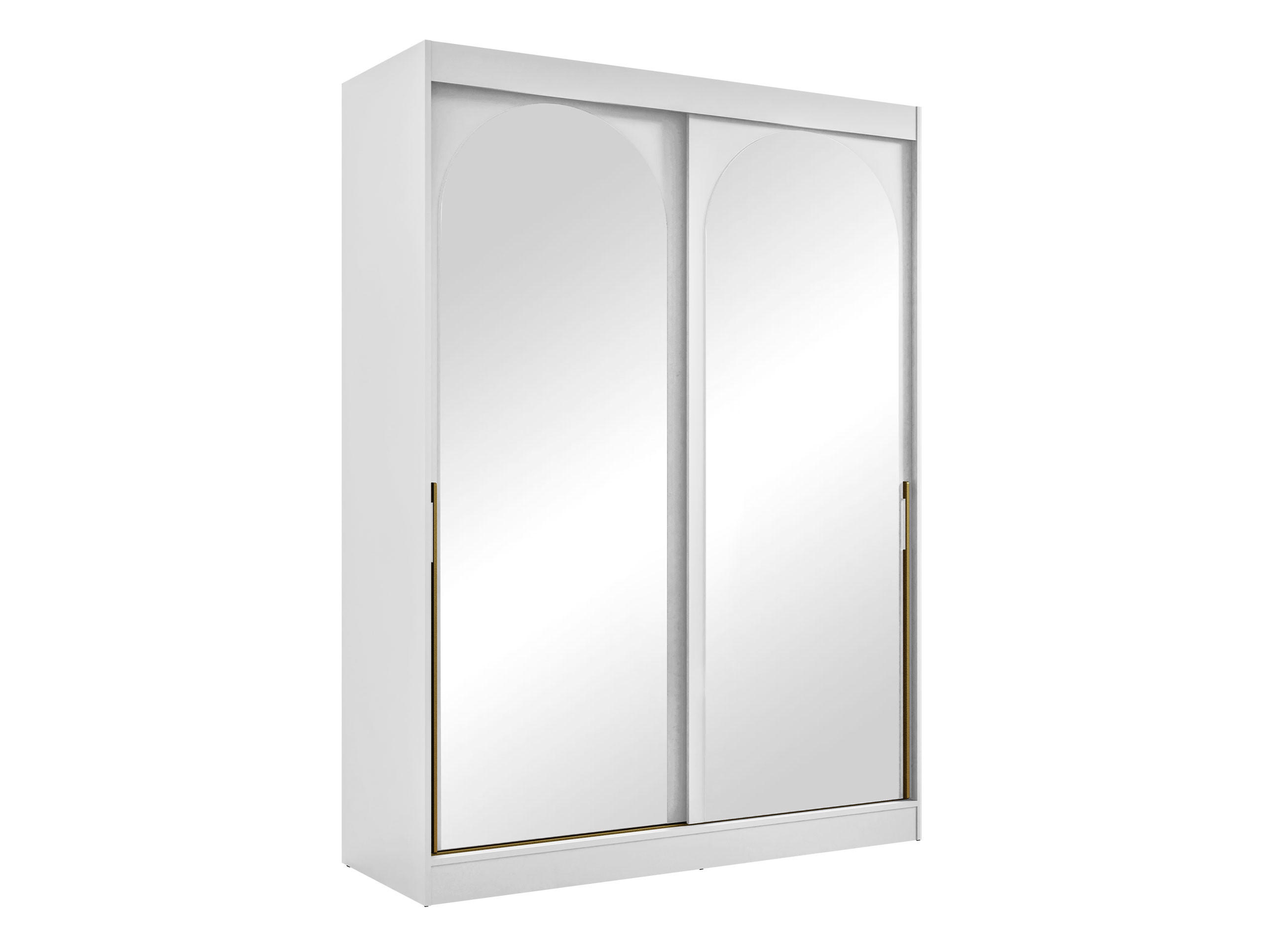 Mirjan24 Schiebetürenschrank Weiß, Gold 150x216x65 cm