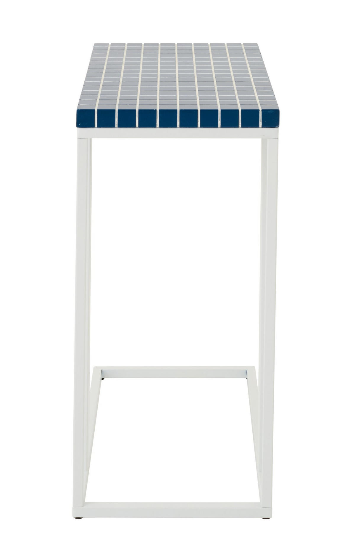 BEISTELLTISCH RECHTECKIG - Blau, Metall (47.5/29.5/60.5cm) - J-Line