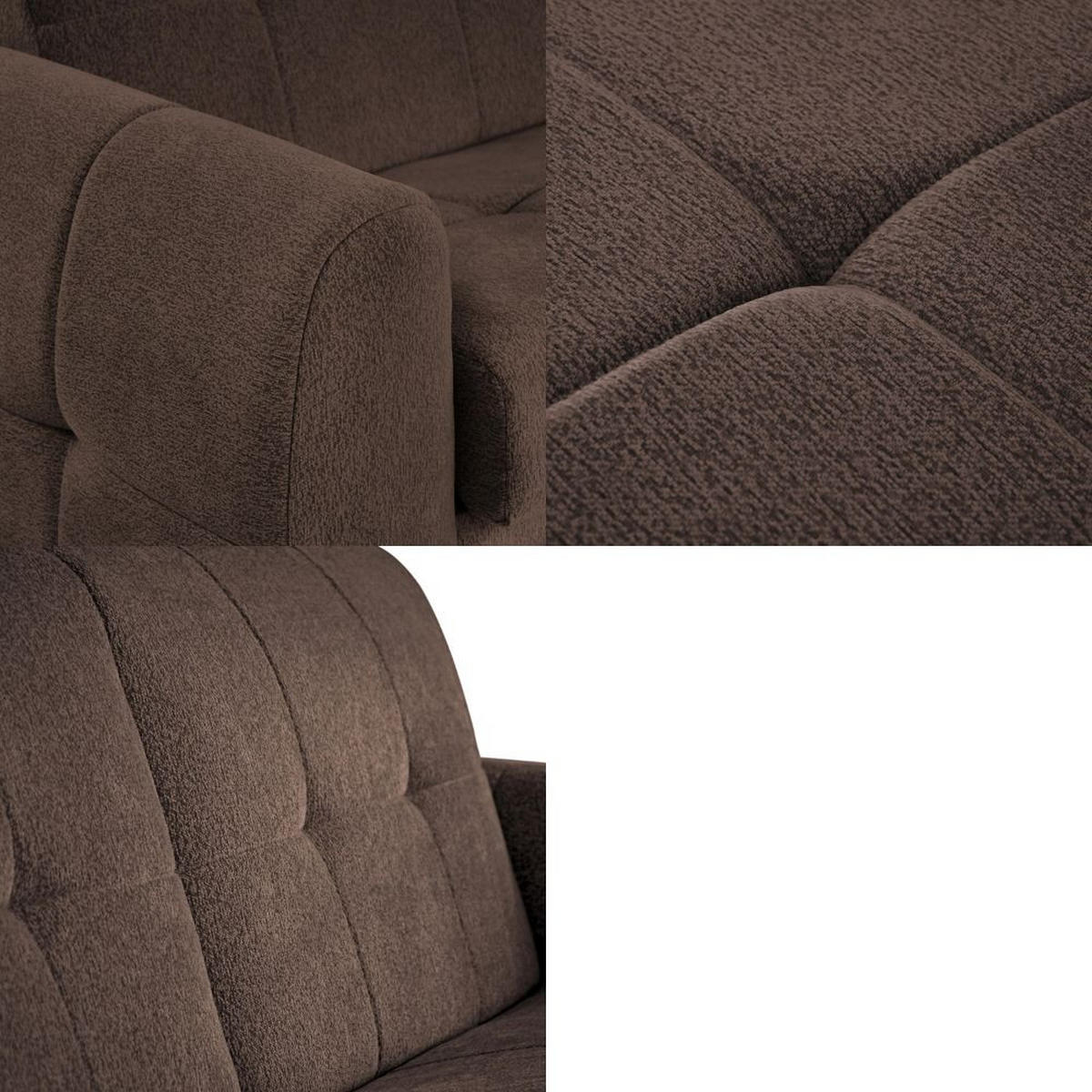 SCHLAFSOFA Pireus mit italienischem Gestell, 180x200, Braun - Schwarz/Braun, Textil (250/90/100cm) - Beautysofa