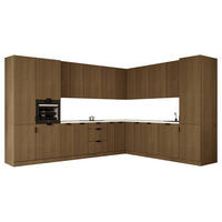 WINKELKÜCHE 345 x 285 cm - Sorento KS12-M345 - in Dunkle Eiche - Eichefarben/Schwarz, Holz/Metall (630/247/58cm)