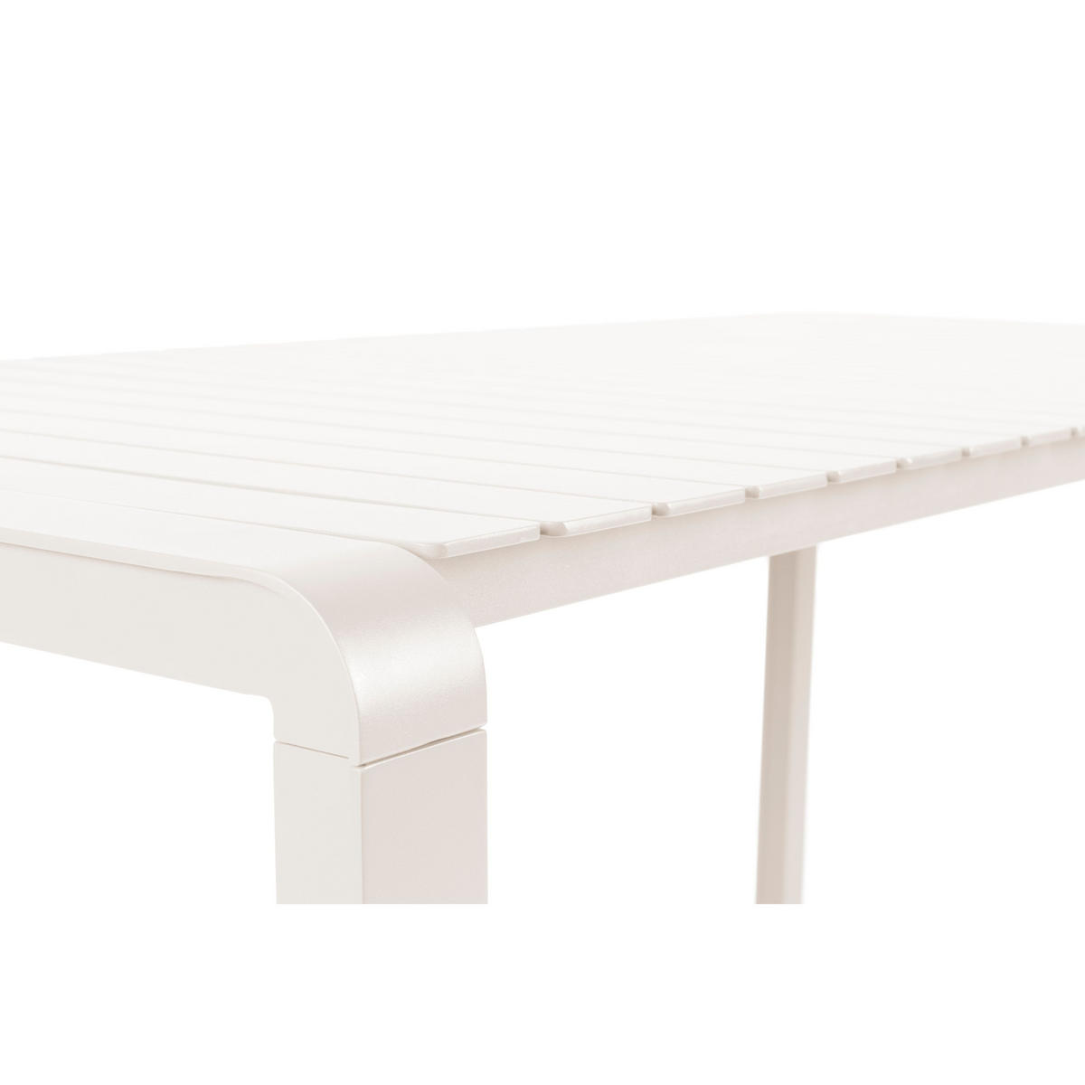 GARTENTISCH Vondel 214x97 cm Weiß - Weiß, Metall (214/96.7/75cm) - Zuiver
