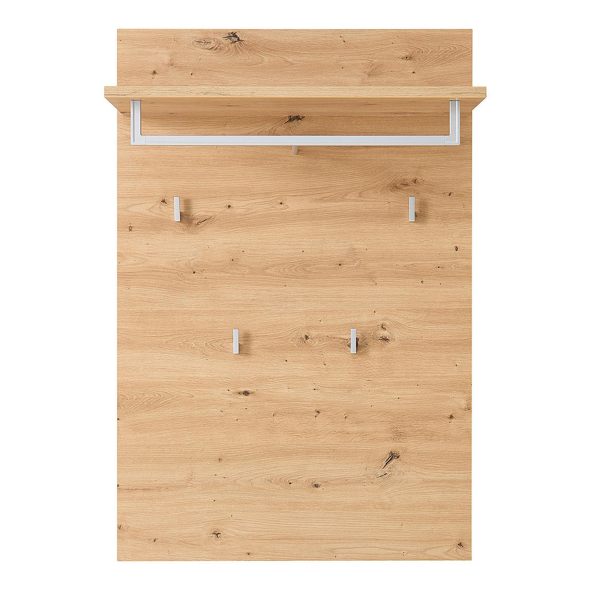 GARDEROBENPANEEL 78 cm - Eiche Artisan Dekor - Weiß, Holzwerkstoff/Metall (78/117/30cm) - home24