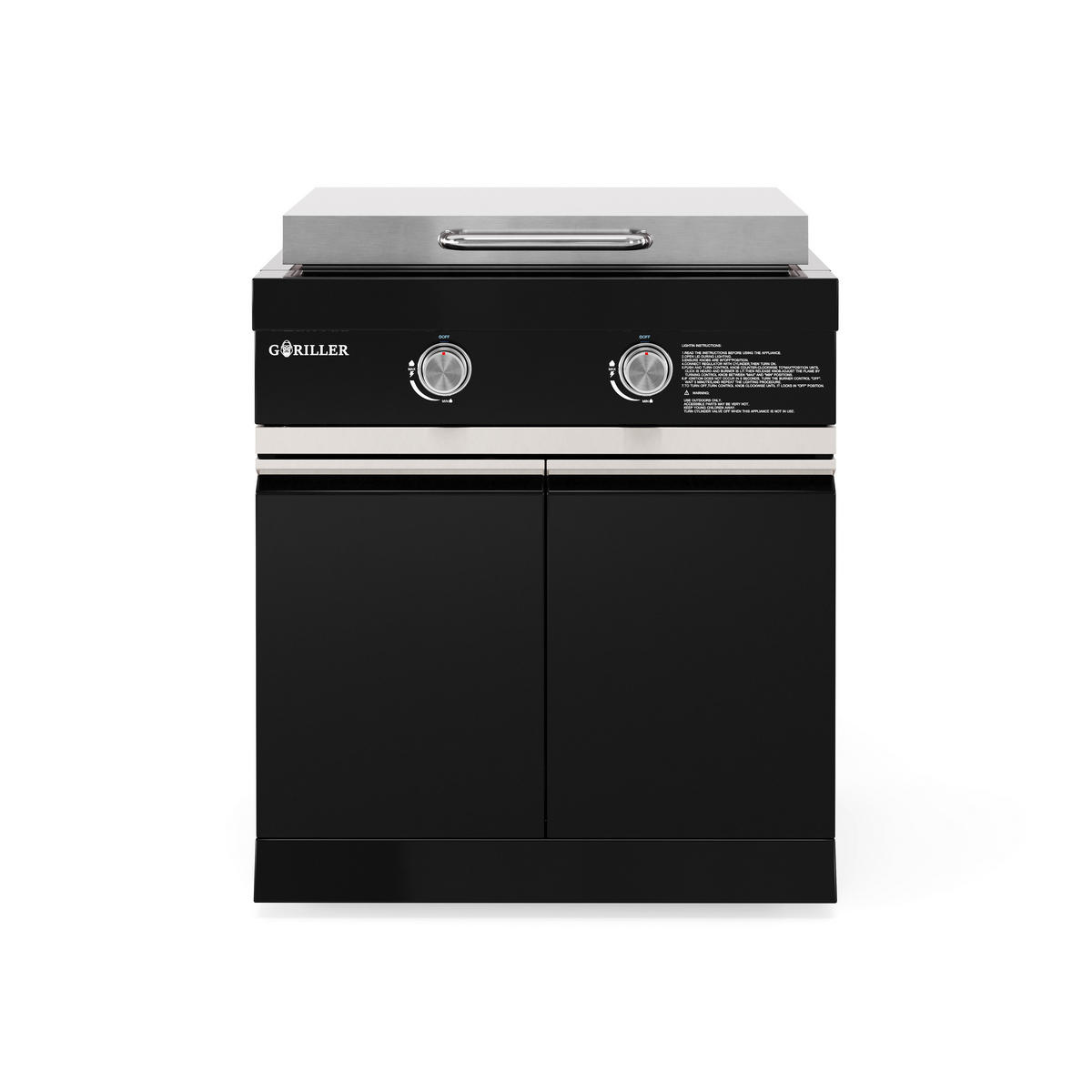 BLACKBACK Plancha - Schwarz Hochglanz/Schwarz, Metall (83/90/58cm) - Goriller