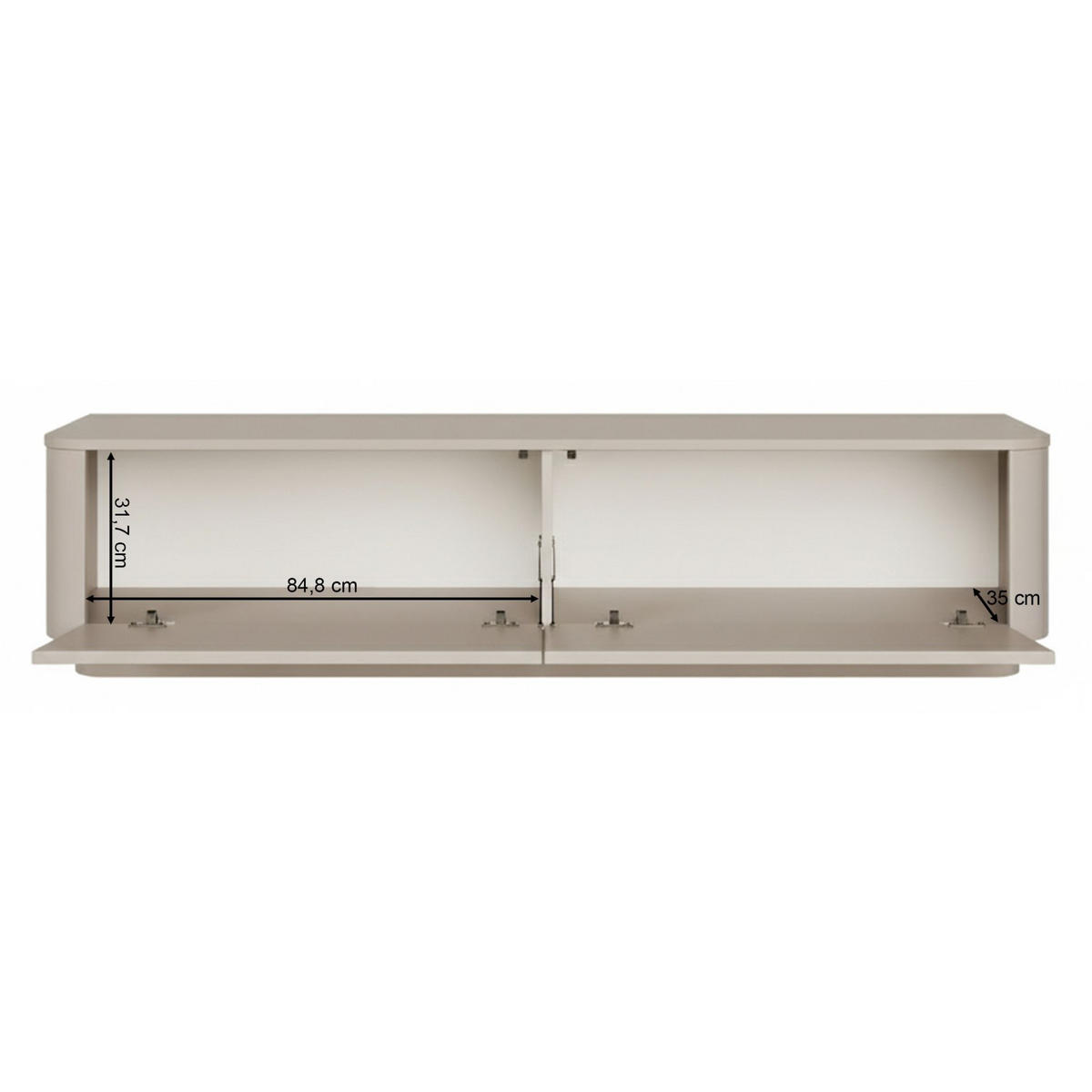 TV-BOARD Luvio Kaschmirgrau hängend oder stehend 175/41/39 cm - Taupe, Holzwerkstoff (175/40.9/39cm) - Selsey