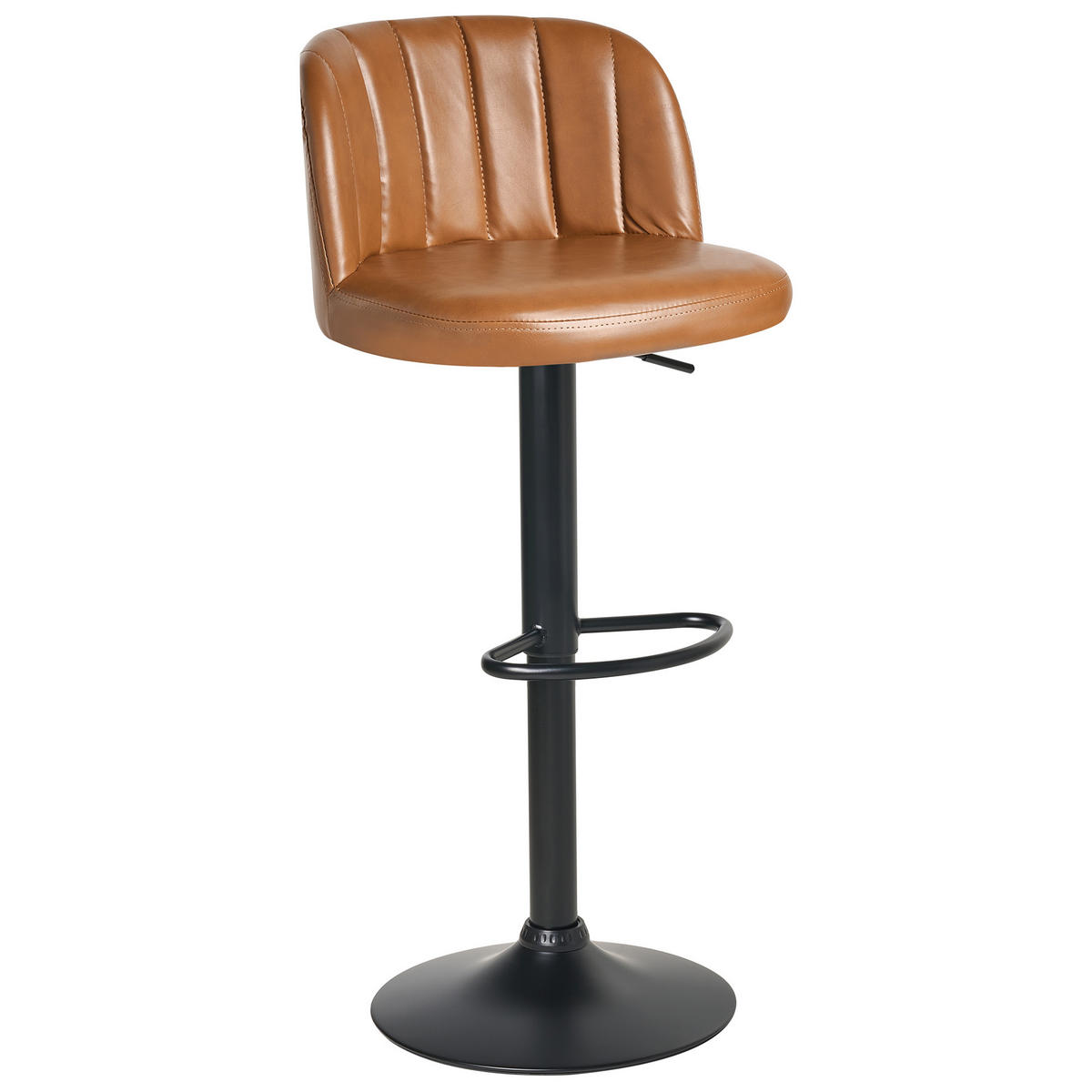 BARHOCKERN 2er-Set Goldbraun Vlore - Schwarz/Braun, Kunststoff (45/82/46cm) - Beliani