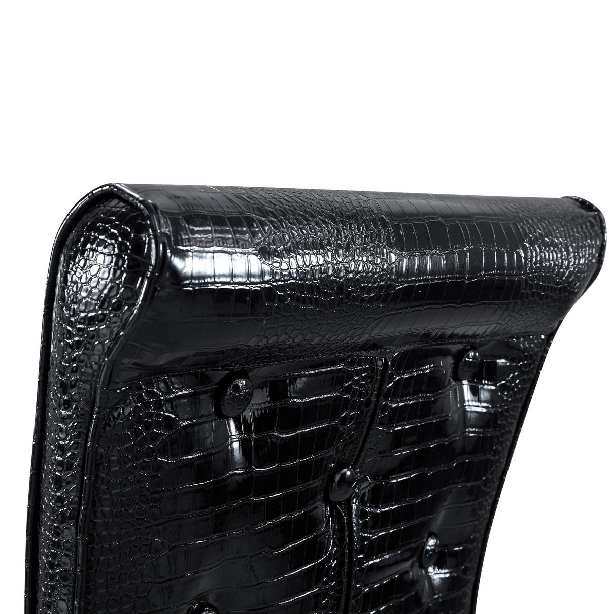 ESSZIMMERSTUHL 4er-Set mit PVC-Bezug und Metallbeinen Schwarz - Silberfarben, Metall (42/101/61.5cm) - Meubliv