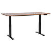 SCHREIBTISCH braunschwarz 160/72 cm elektrisch höhenverstellbar Destin III - Dunkelbraun/Schwarz, Holz (72/160/63cm) - Beliani