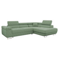 ECKSOFA Torezio Cord, Seite: Rechts - Grün, Holz/Textil (274/203cm) - MIRJAN24