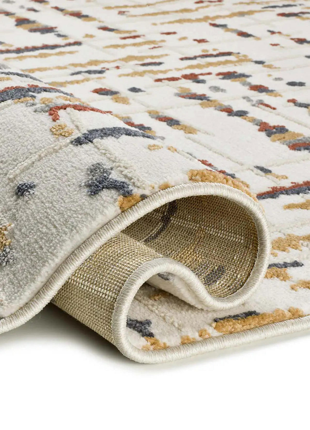 KURZFLORTEPPICH Creme / Mehrfarbig Amara 160/230 cm - Multicolor/Creme, Naturmaterialien/Textil (160/230cm) - Atticgo