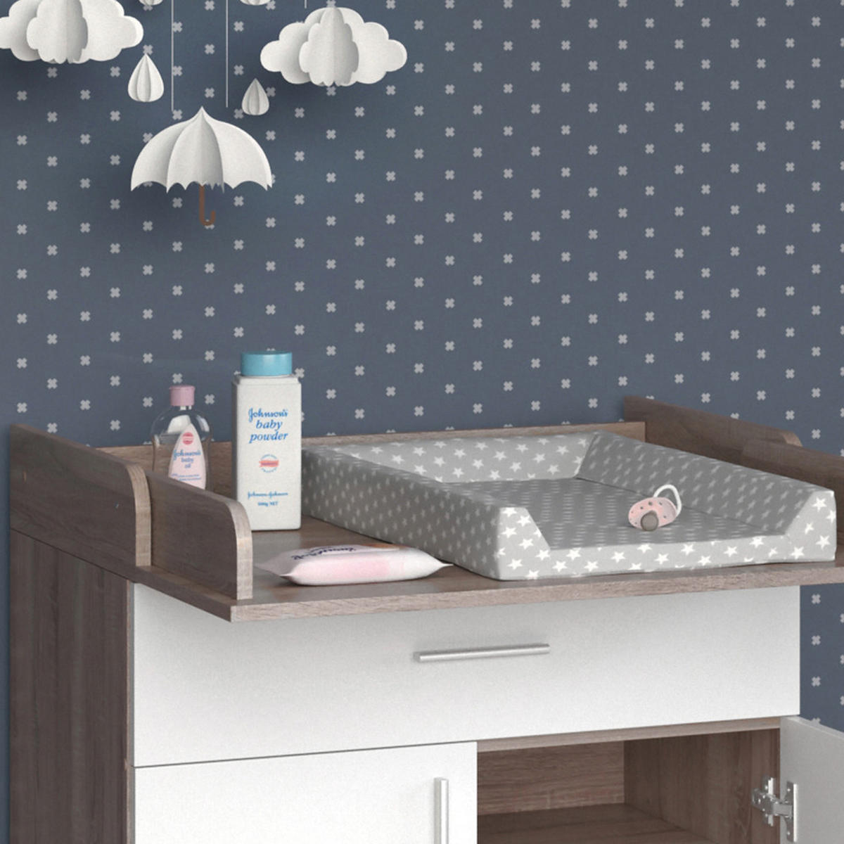 PREBAĽOVACÍ PULT Lena Biela/Sonoma - biela/dub sonoma, kompozitné drevo (75/100/50cm) - Vicco